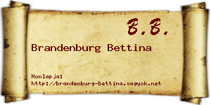 Brandenburg Bettina névjegykártya